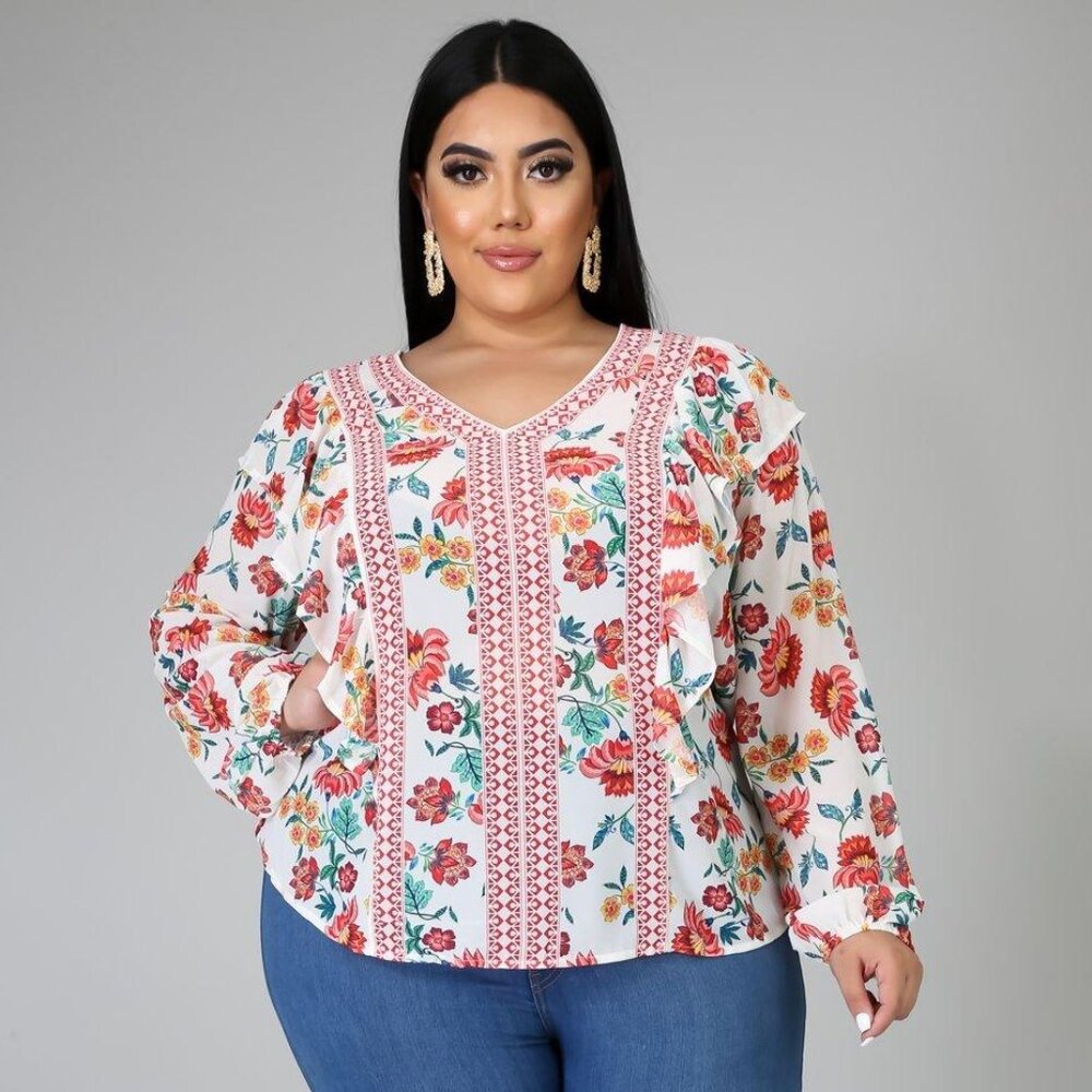 Clara Floral Long Sleeves Blouse